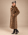 Jollie Animal Print Faux Fur knee Length Coat