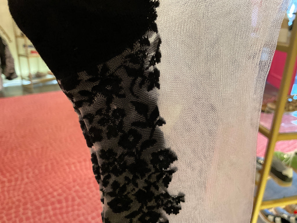 White/Black Sheer Socks