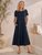 FO8181 Navy Stitch Together Dress