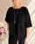 B139SS Oversized Black Softknit Squared Top