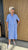 24-95M Blue and White Linen Shirt Dress