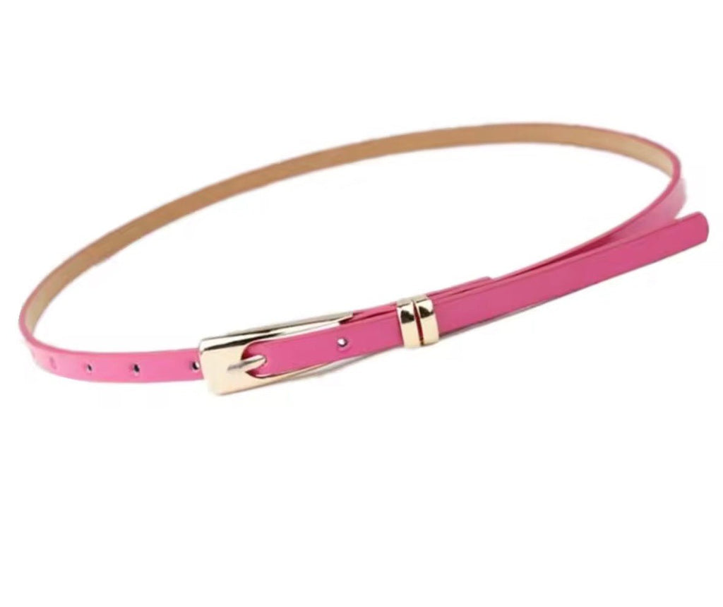 Pink Faux Leather Belt