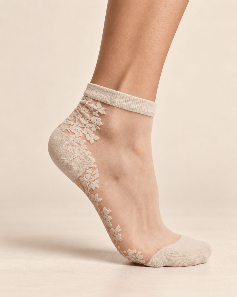 Beige Sheer Socks