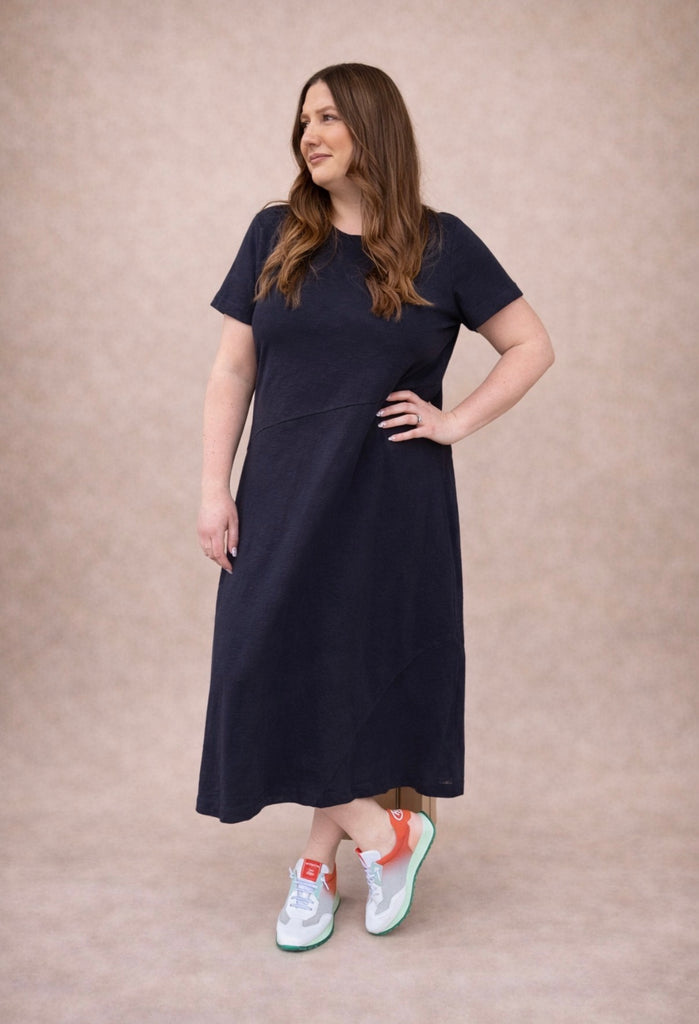 FO8181 Navy Stitch Together Dress
