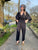 S25101 Black Perfect Crop Stretch Cargo Pant