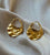 Gold Mini Pleated Earrings