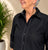 860524 Black Blouse With Accordion Detail