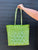 Rojeen Recyled Green White Geo Tote