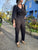 S25101 Black Perfect Crop Stretch Cargo Pant