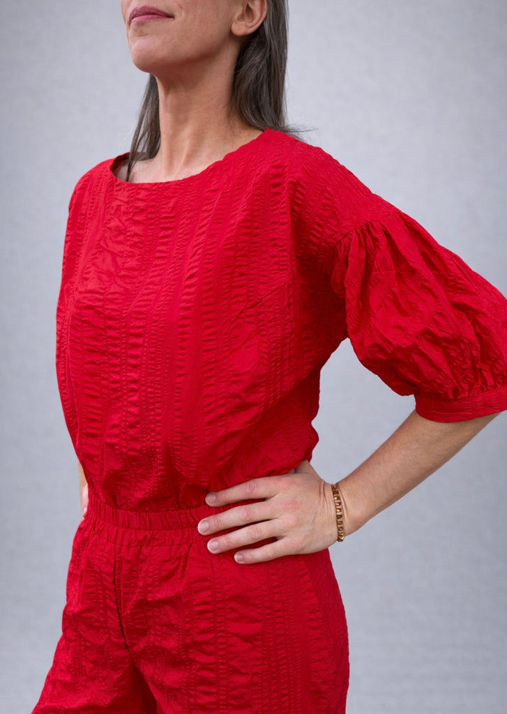 83747 Red Adjustable Waiste Cotton Top