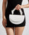 White Half Moon Clutch
