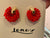 RedBeaded Earring