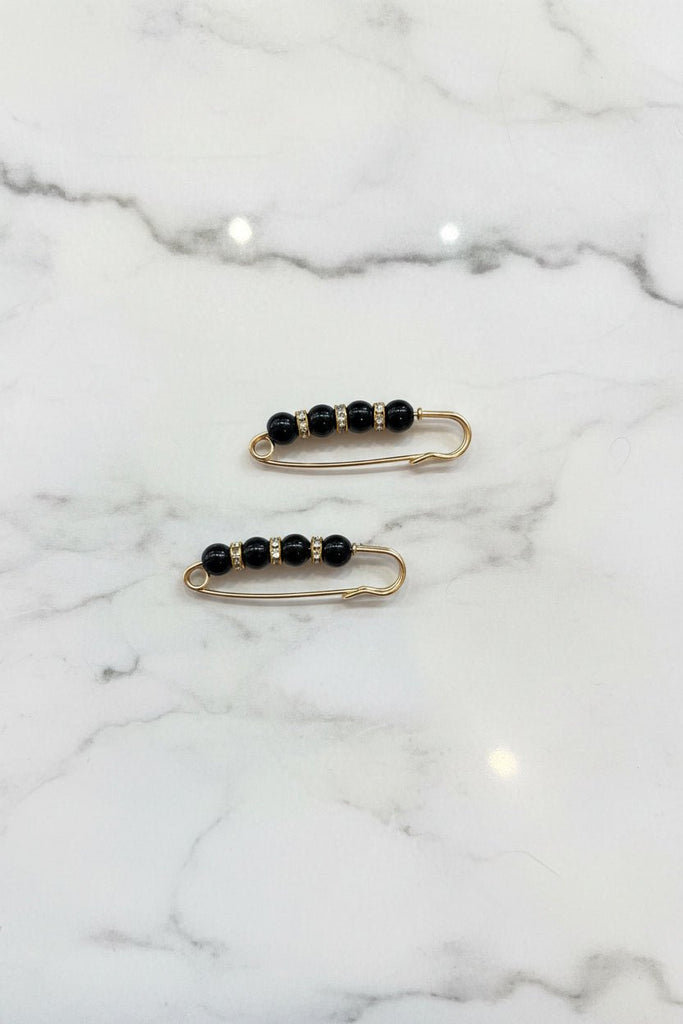Gold/Black Cuff Pin Set