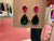 Emerald fuschia Crystal Drop Earring