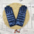 Metallic Blue Gloves One Size