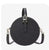 Concentric Cross Body Vegan Purse in Noir
