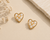 Gold Pearl Heart Earring