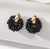Black Beaded Earring
