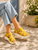 YUDD236 Yellow Suede Platform Sandal