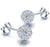 Silver Mini Crystal Stud Earring