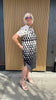 24-354 Black and Cream Geo Shirt Dress