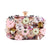 Pink Floral Crystal Clutch