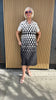 24-354 Black and Cream Geo Shirt Dress