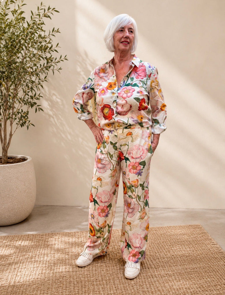 33450 Elena Floral Trouser
