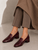 C5020 Burgundy Patent Croco Loafer
