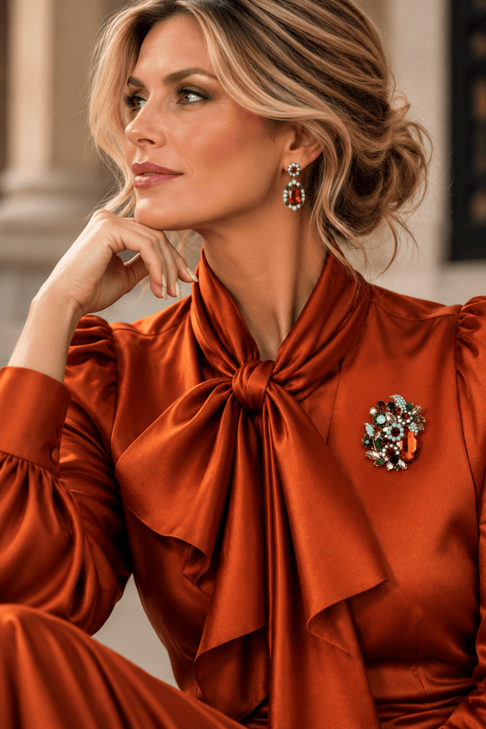 St Paul Retro  Amber Brooch