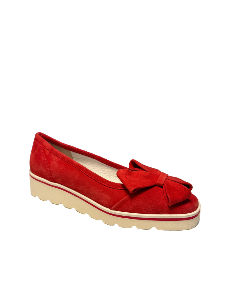 Marta Red Low Wedge