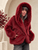 Sally Crop Red Faux Fur Bomber with Hood RESTOCKING November