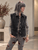 777013 Black Denim Vest