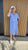 24-95M Blue and White Linen Shirt Dress