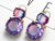 Purple Iridescent Crystal Drop Earring