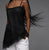 Black Asymmetrical Lace Cami