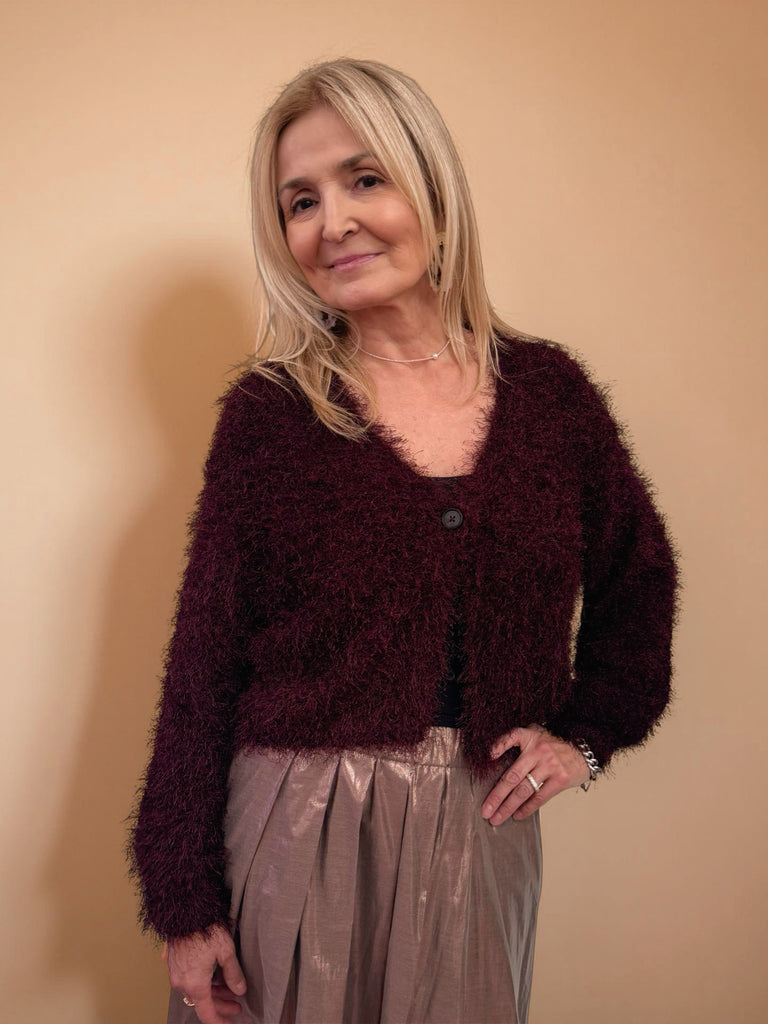 94601 Merlot Burgundy Cardigan
