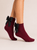 Ankle Bow Burgundy Sock