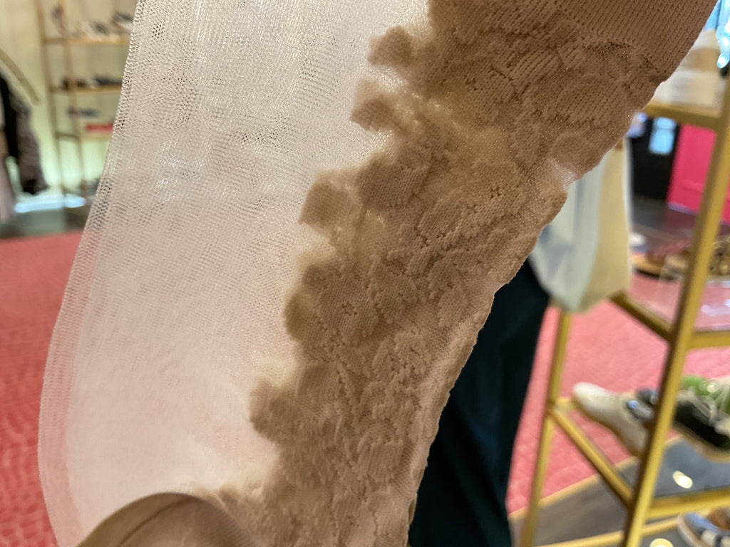 White/Beige Sheer Socks