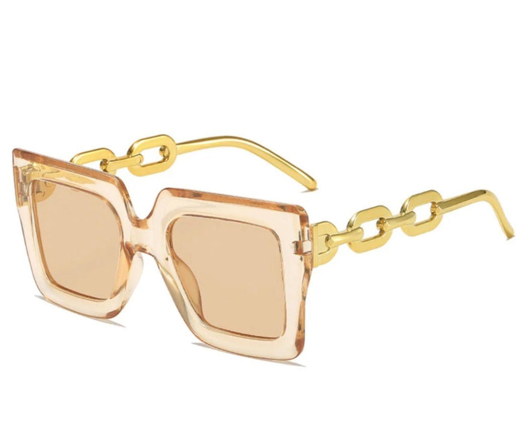 Square Gold Chain Sunglasses