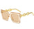 Square Gold Chain Sunglasses