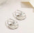 Silver Mini Pleated Earrings