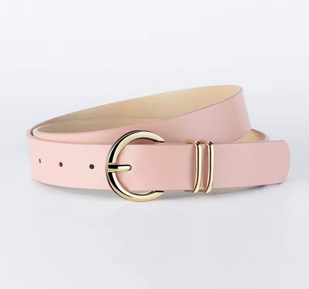 Blush Gold Round Belt
