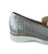 9069 Silver Perforated Leather Slip On