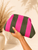 Pink/Green Knit Clutch