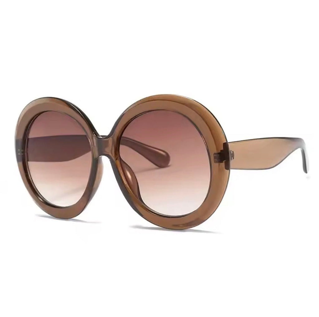 Round Retro Amber Sunglasses