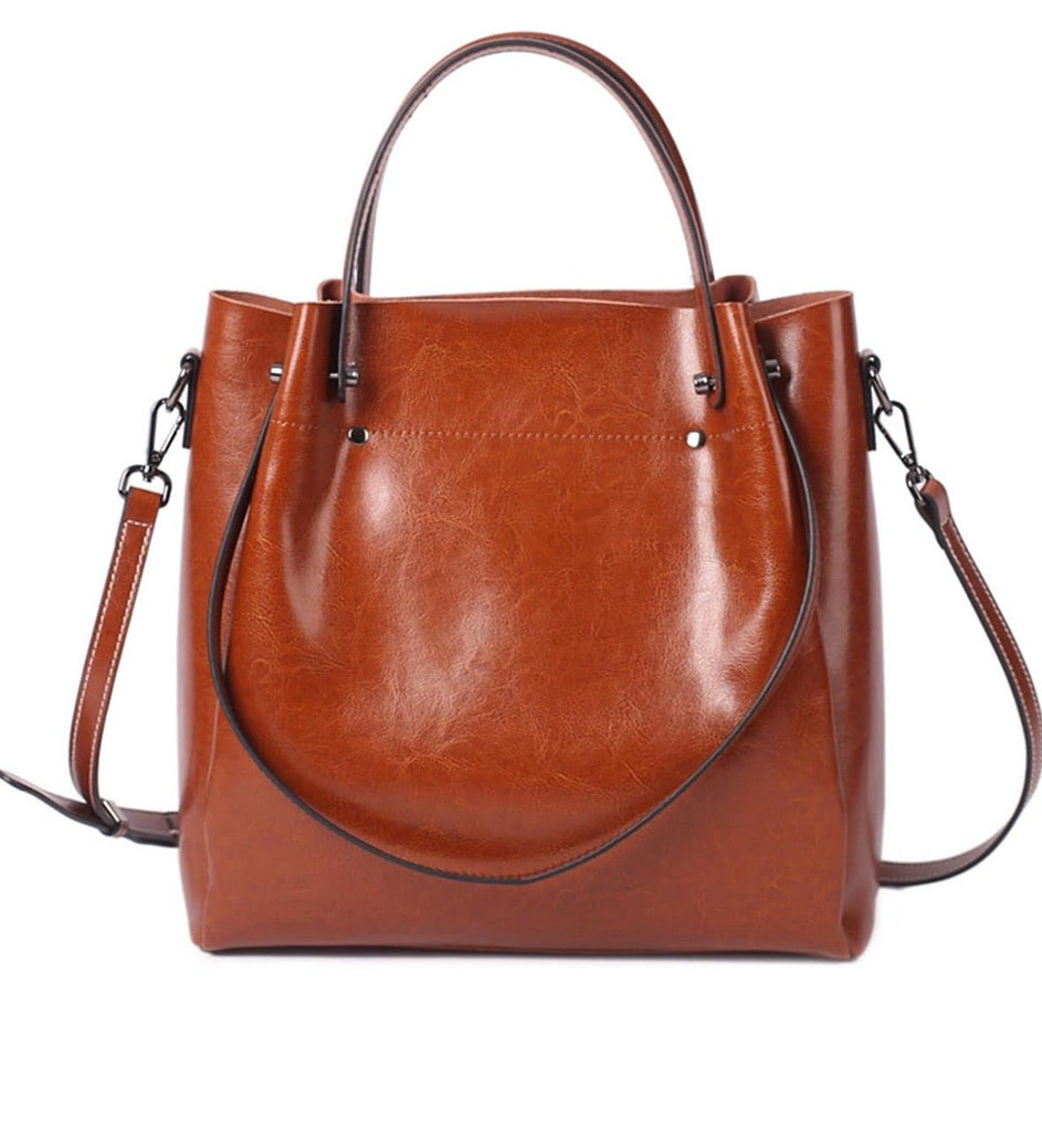 Brown Leather Tote Bag