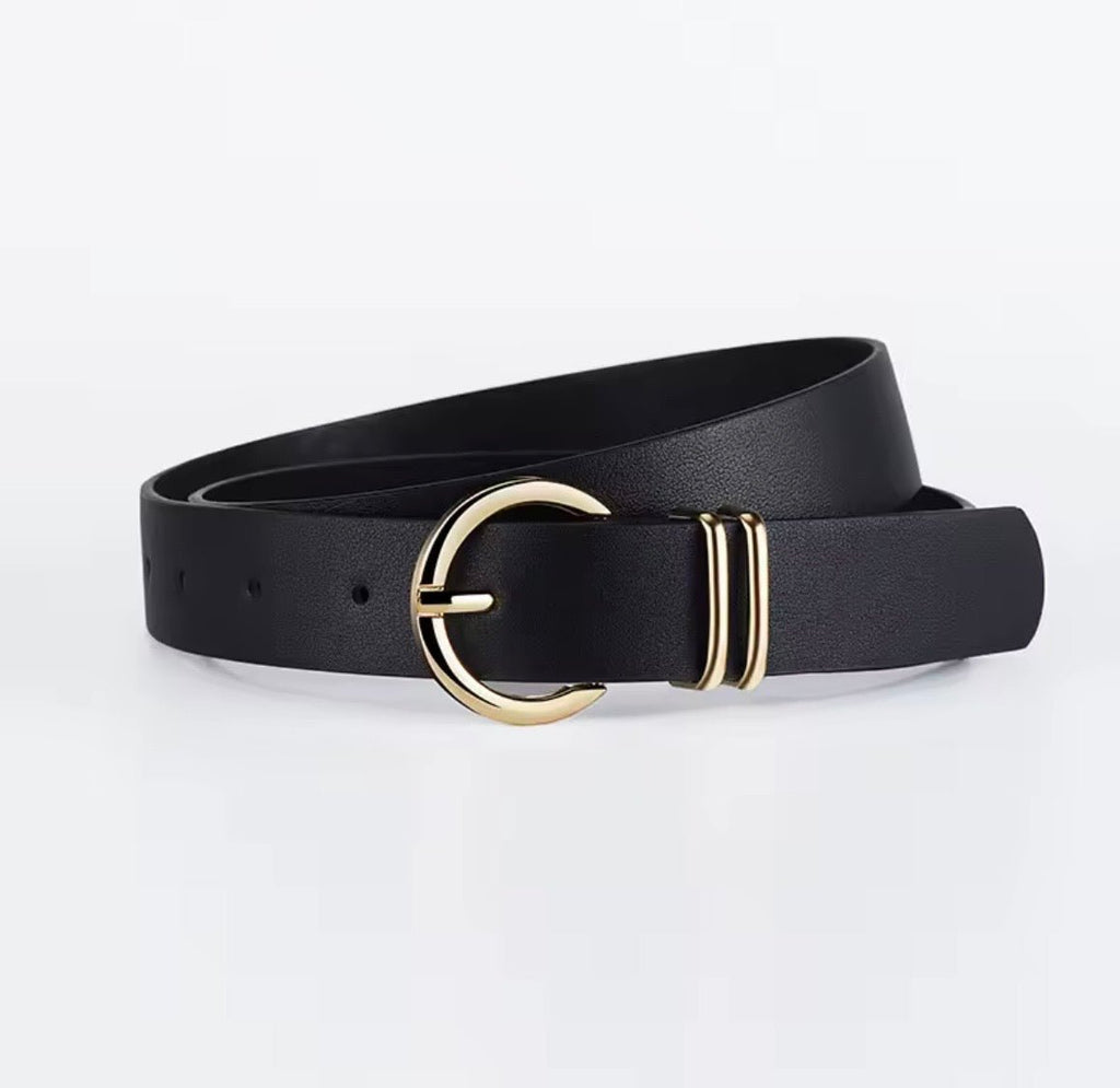 Black Gold Round Belt