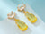 Yellow Iridescent Crystal Drop Earring