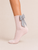 Ankle Bow Pink Sock